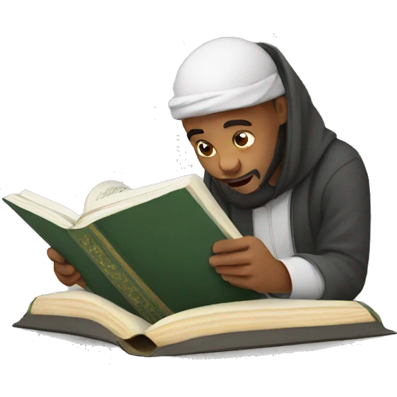 A man reading quran emoji