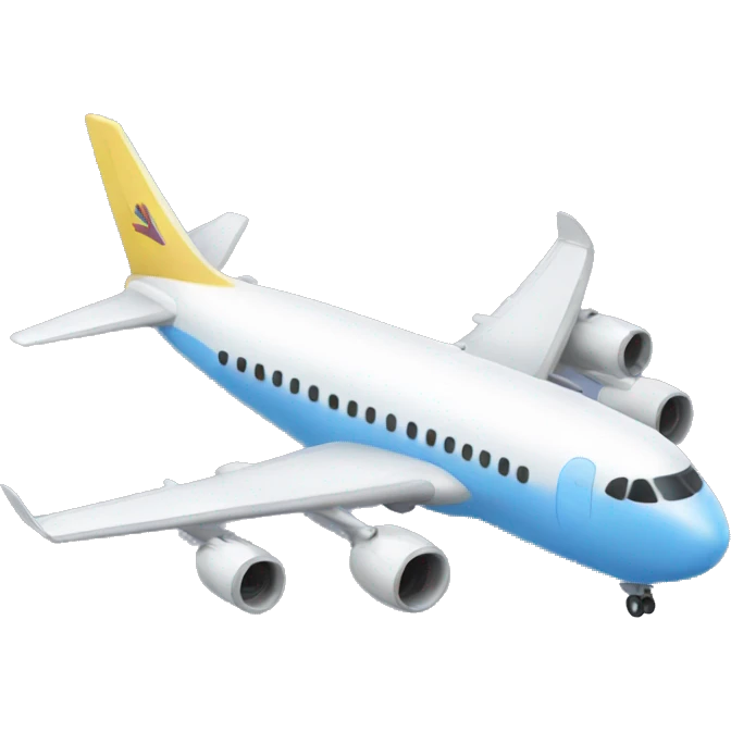 Plane wearing a skirt emoji