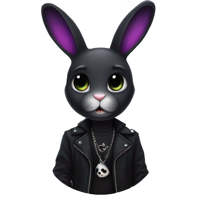 goth bunny  emoji