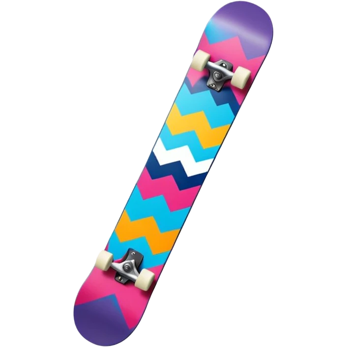 colorful patterned snowboard emoji
