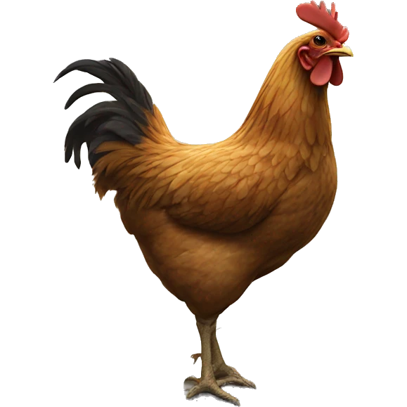 Chicken on the road emoji
