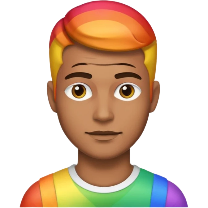  Man Gay rainbow skin  emoji