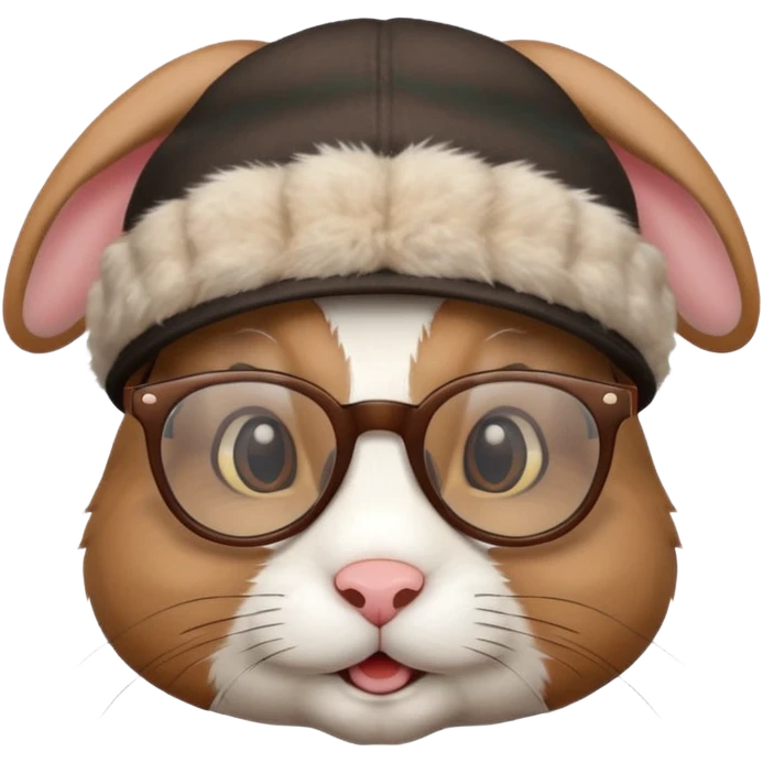 rabbit with hat and glasses emoji