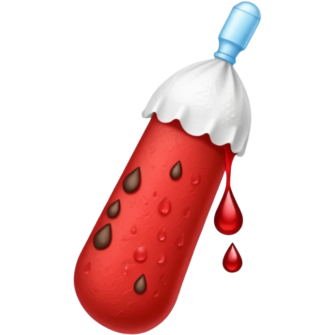 tampon + blood droplet + poop nugget emoji