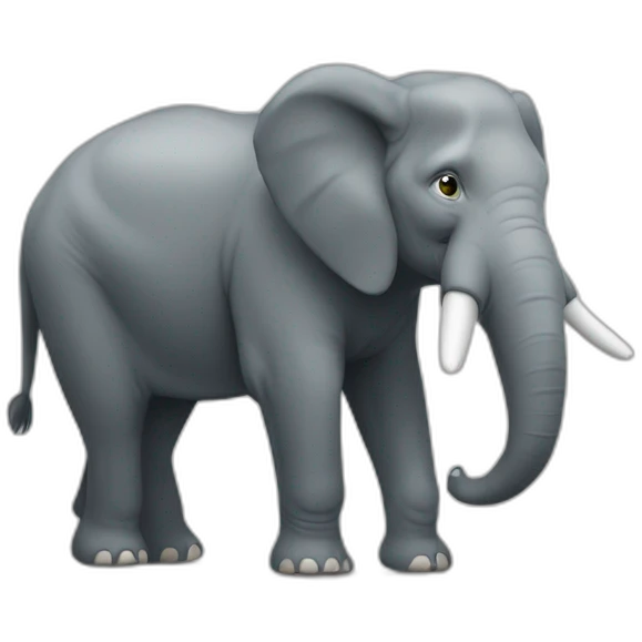 Chat sur éléphant emoji
