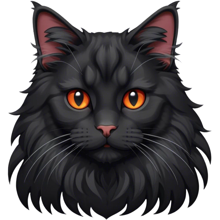 Black Maine Coon emoji