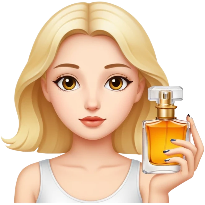 A girl with parfum emoji