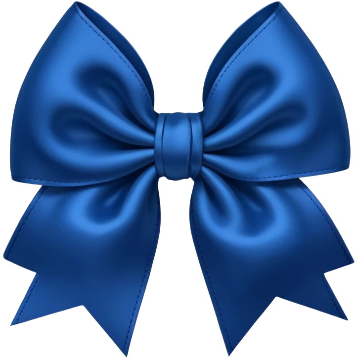 dark blue hairbow  emoji
