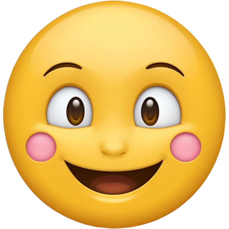 Emoji, yellow round teasing smile emoji