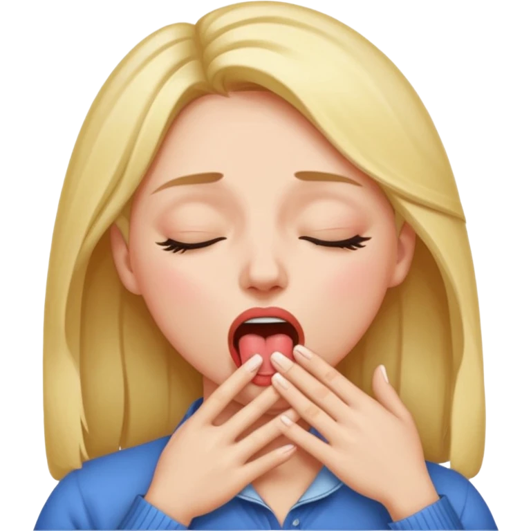 A female closing her eyes sticking out her tongue and grabbing her throat with both hands  emoji