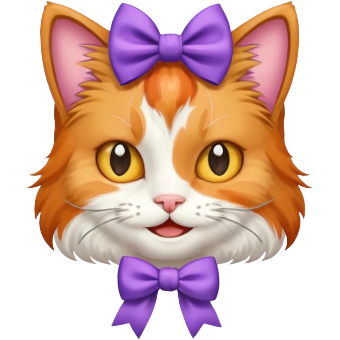 GATITA ENAMORADA CON UN MOÑO emoji