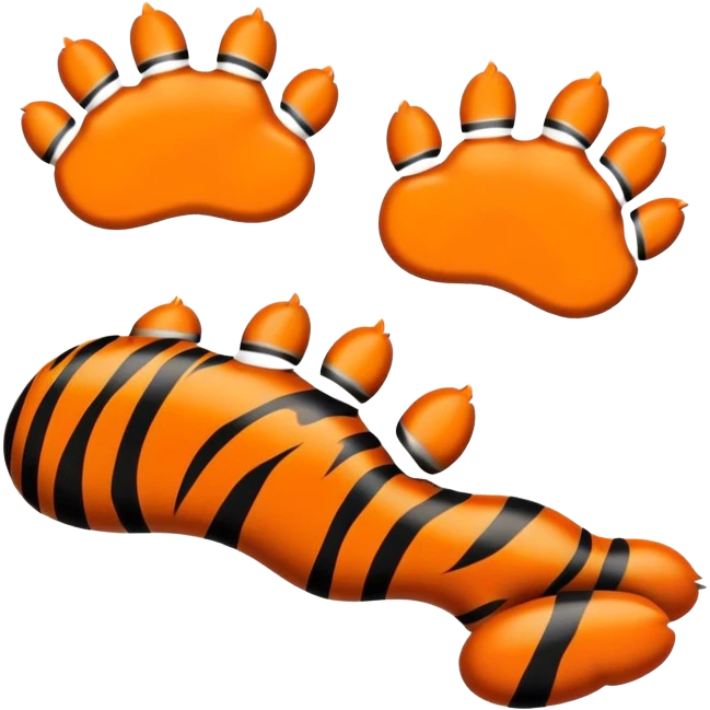 Tiger feet emoji