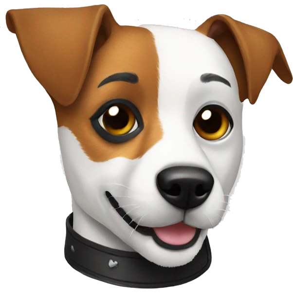 Jack russell and the mask emoji