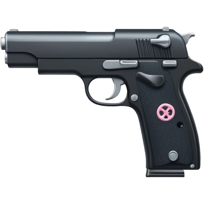  black pastel pistol emoji