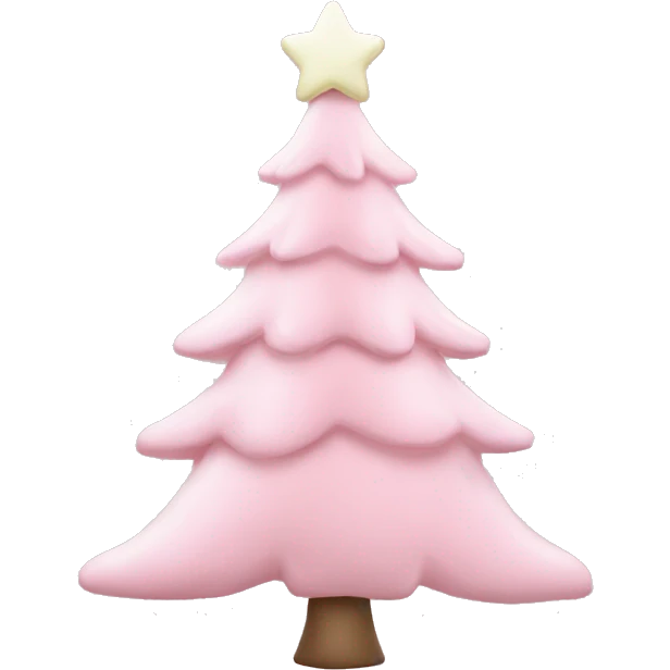 Pastel pink Christmas tree emoji