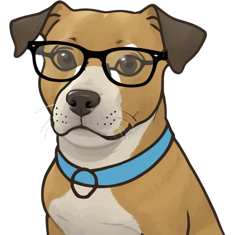 Dog wearing glasses  emoji