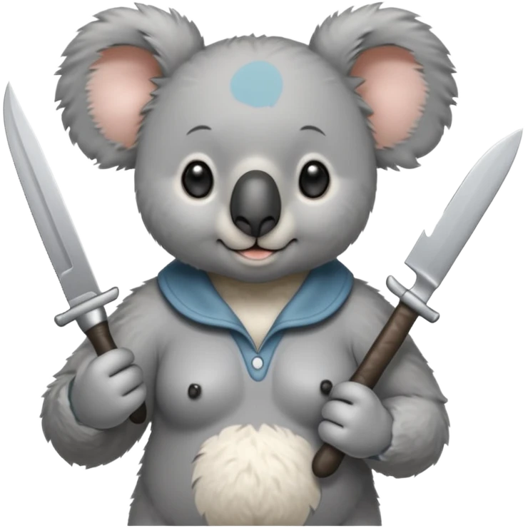 Female koala with knife emoji