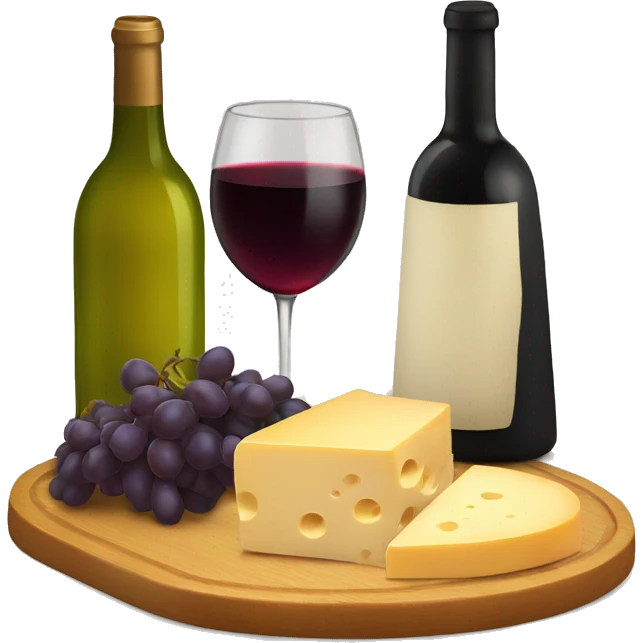 Cheese board and wine  emoji