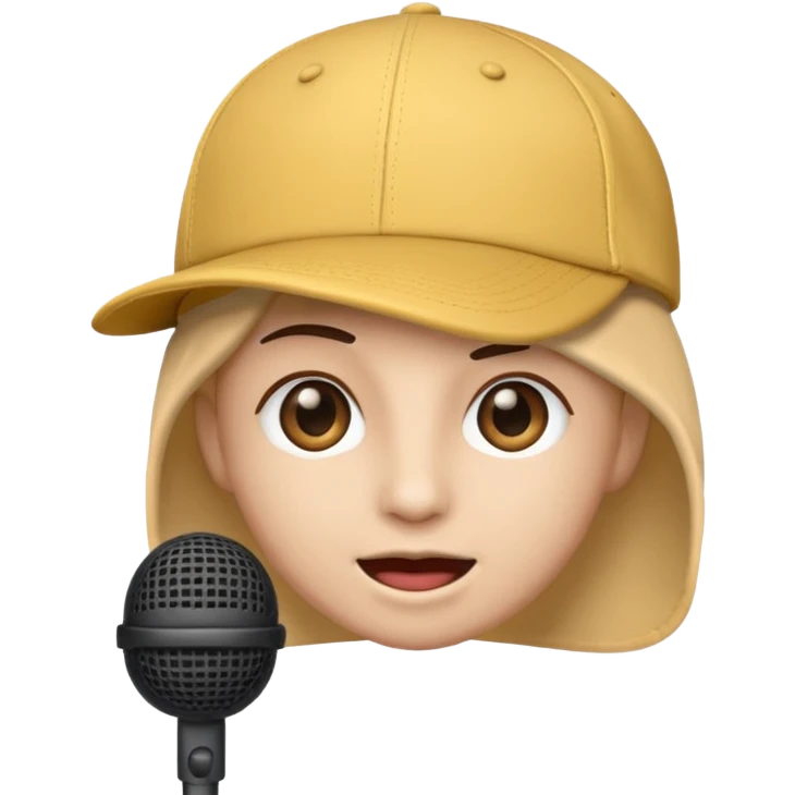 logo del álbum Trap Capos de Noriel, emoji style, face with cap and microphone, simple background, no text emoji