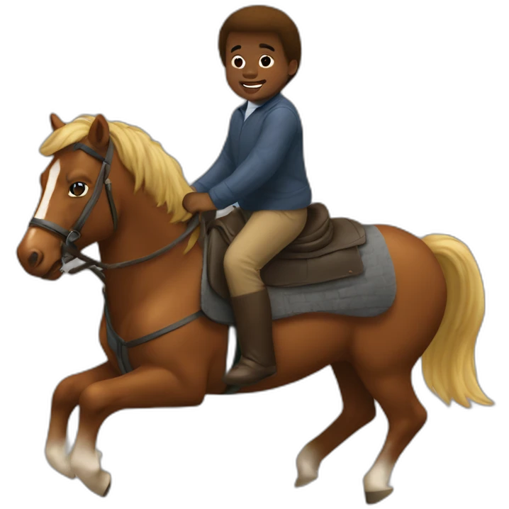 Gary Coleman riding a pony emoji
