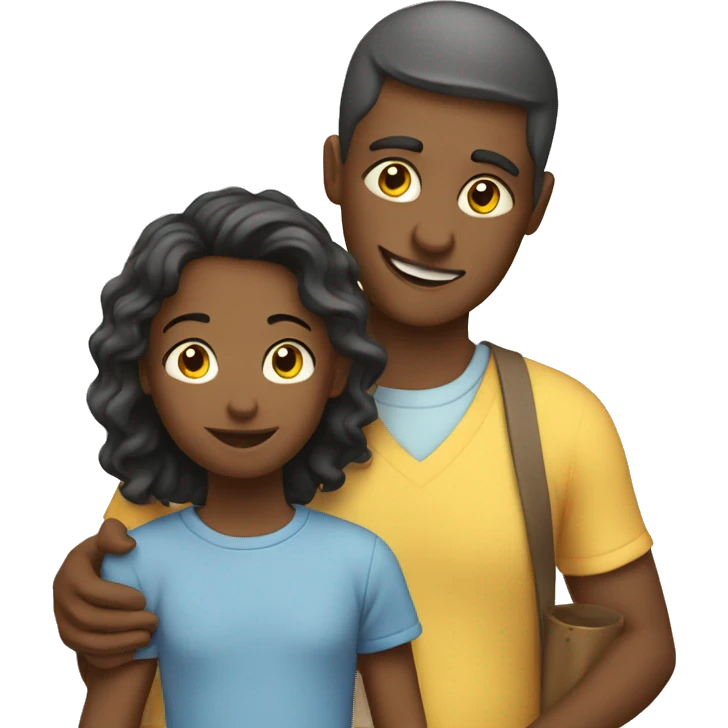 parent helping kid with home emoji
