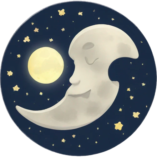 Nuit avec lune emoji