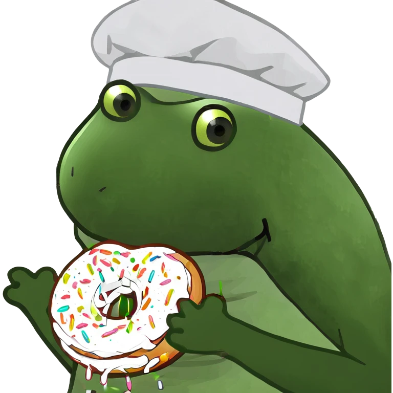 Donut white glaze with sprinkles emoji