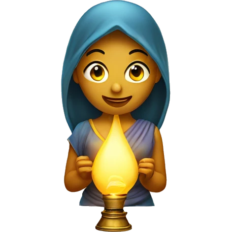 female genie emoji in lamp emoji