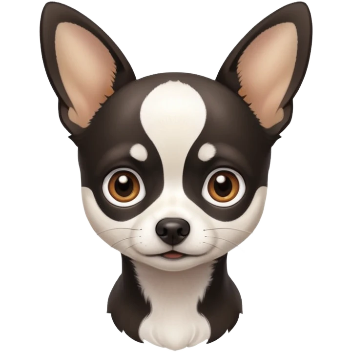 White-black Chihu dog emoji