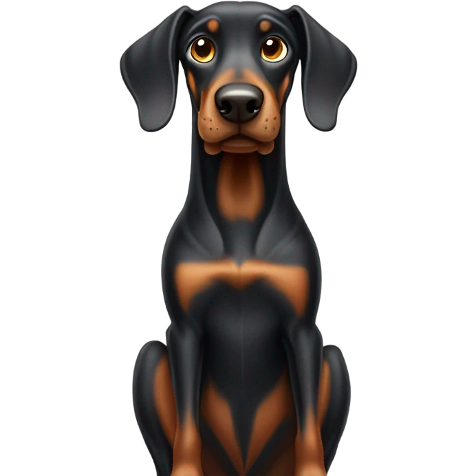 Doberman dog who farting emoji