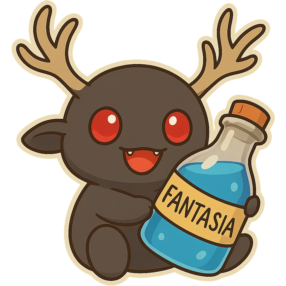 Change the liquid in the bottle to a vibrant blue color, maintaining the chibi stickers style and transparency. emoji