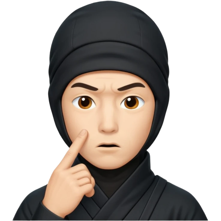 foto do Ninja ele mandando calar a boca emoji