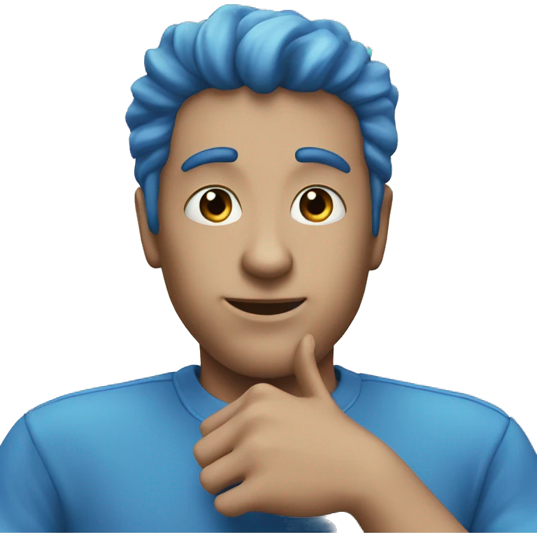 cuore mano blu emoji