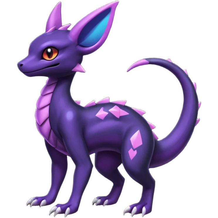 Shiny Salandit-Umbreon-Noivern-Noibat-Hybrid (Full body) emoji