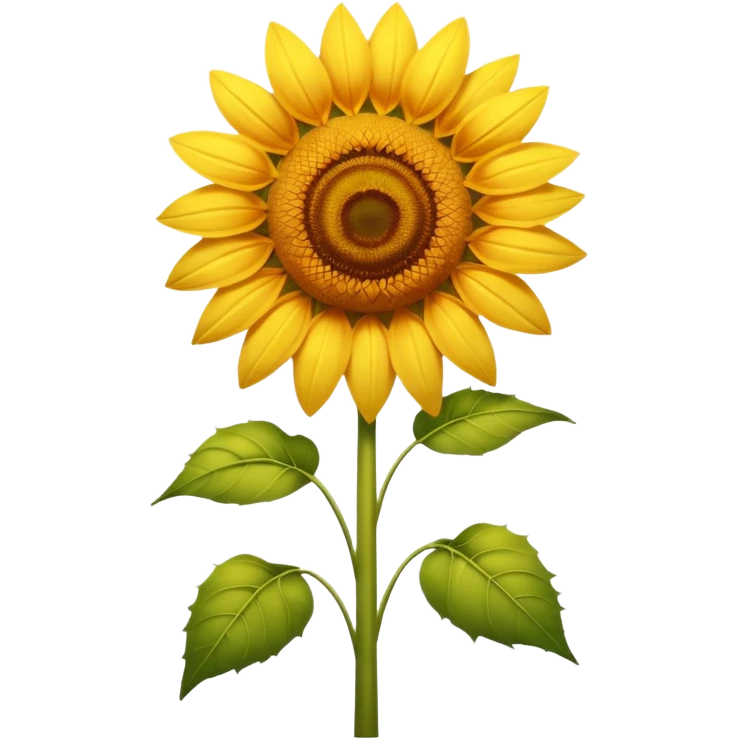 A tall summer sunflower glowing in warm golden light. emoji