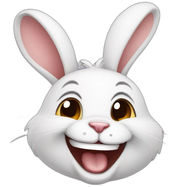 rabbit is laughing emoji