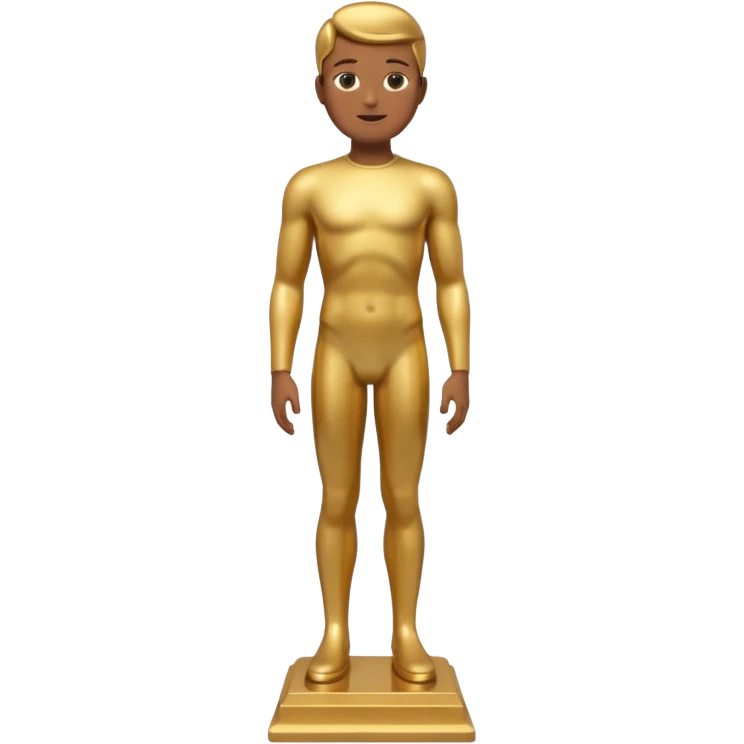Gold statue male emoji