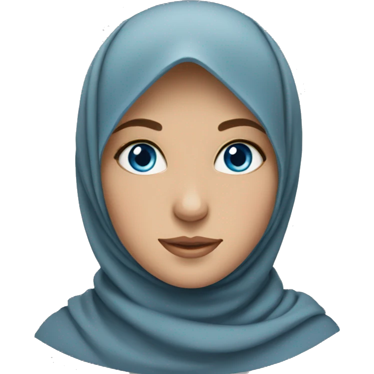 Girl with blue eyes and Hijab emoji
