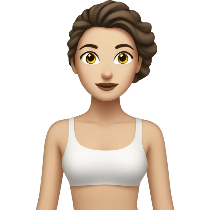 White girl with dark brown hair getting a skin treatment at a spa emoji