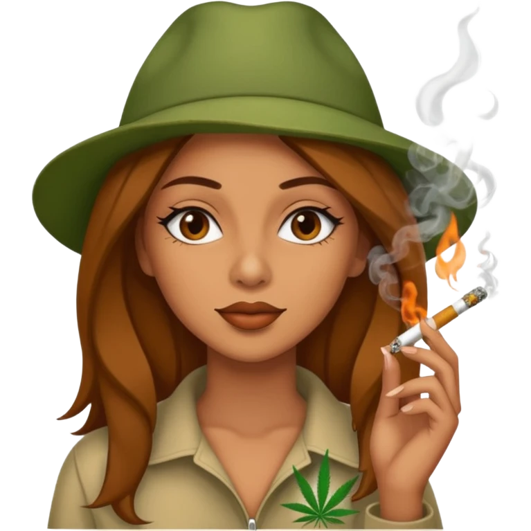 woman smoking marijuana emoji