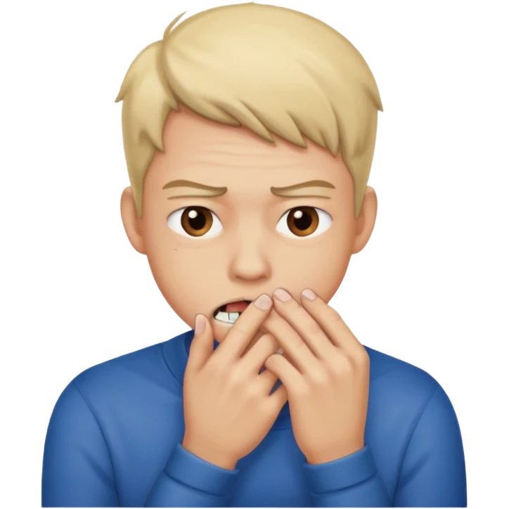 Person bitting nails  emoji