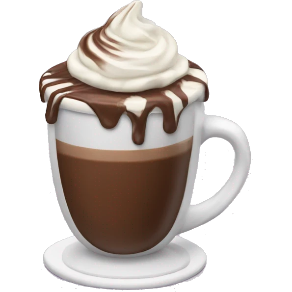 Hot chocolate with cream cup emoji