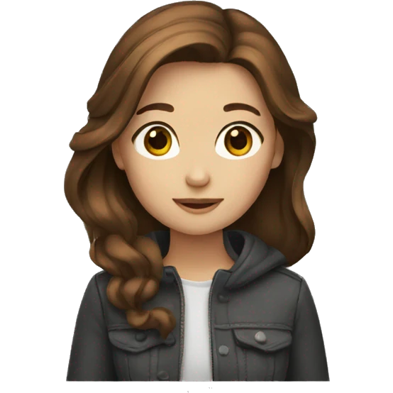 girl with brown hair emoji