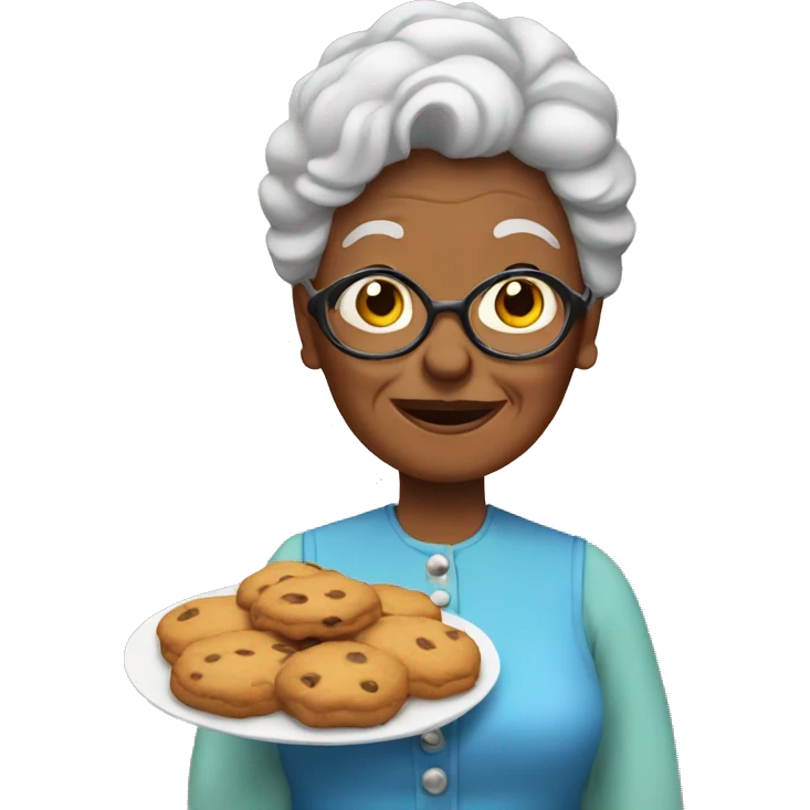 grandma with cookies emoji