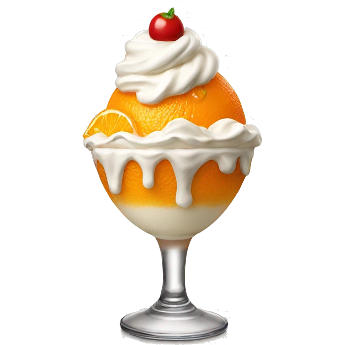 orange créme sundae emoji