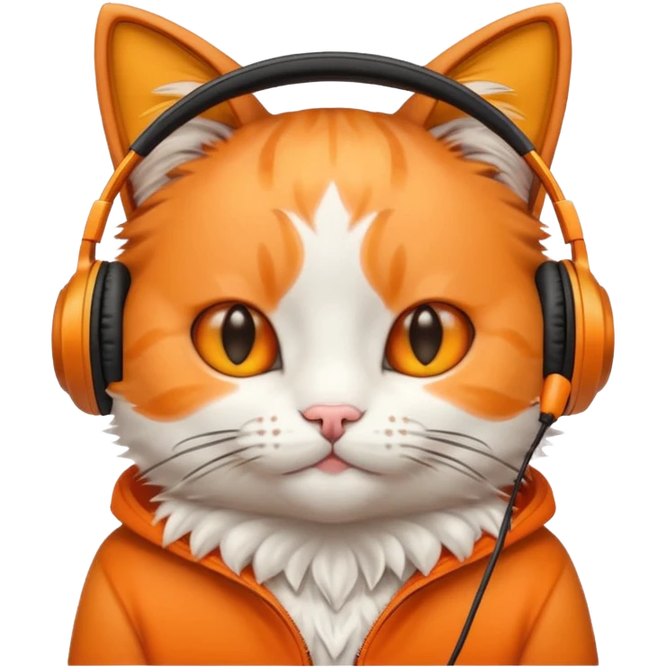 Gato con audífonos  emoji
