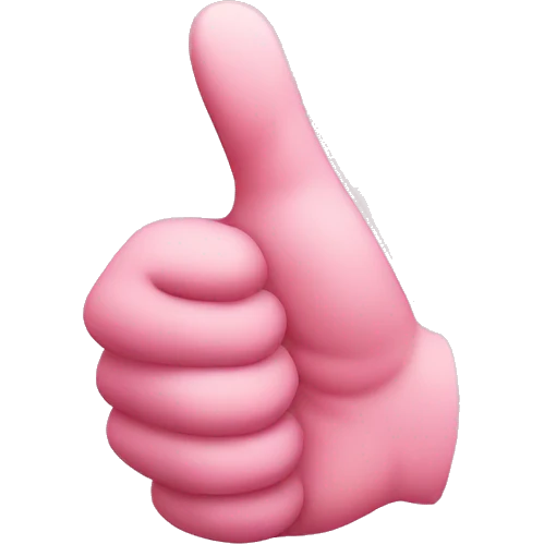 Pink thumb up  emoji