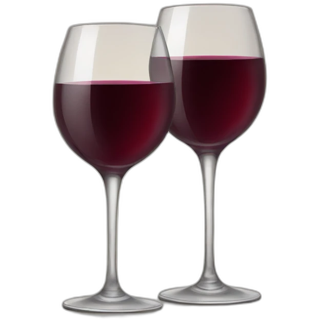 two glasses of red wine emoji