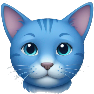 blue cat  emoji