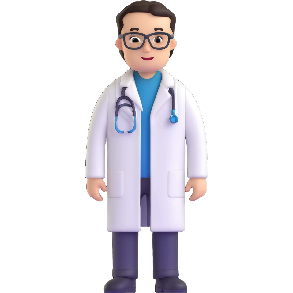 doctor with lab coat emoji